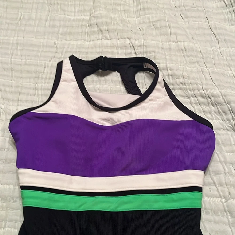 Vintage women’s striped swimsuit size 12 - Picture 3 of 6
